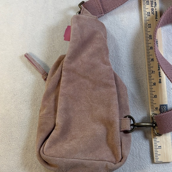 Free People Mauve Canvas Crossbody Sling Bag - Picture 6 of 8